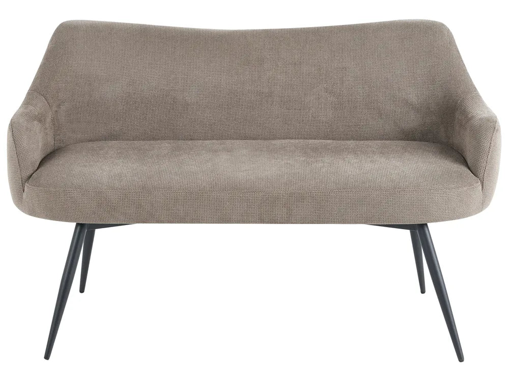 Dining Bench 2 Seater ARENDAL Fabric Taupe