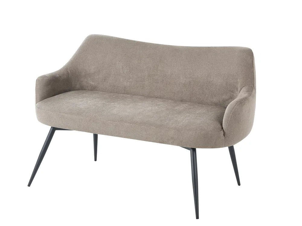 Dining Bench 2 Seater ARENDAL Fabric Taupe