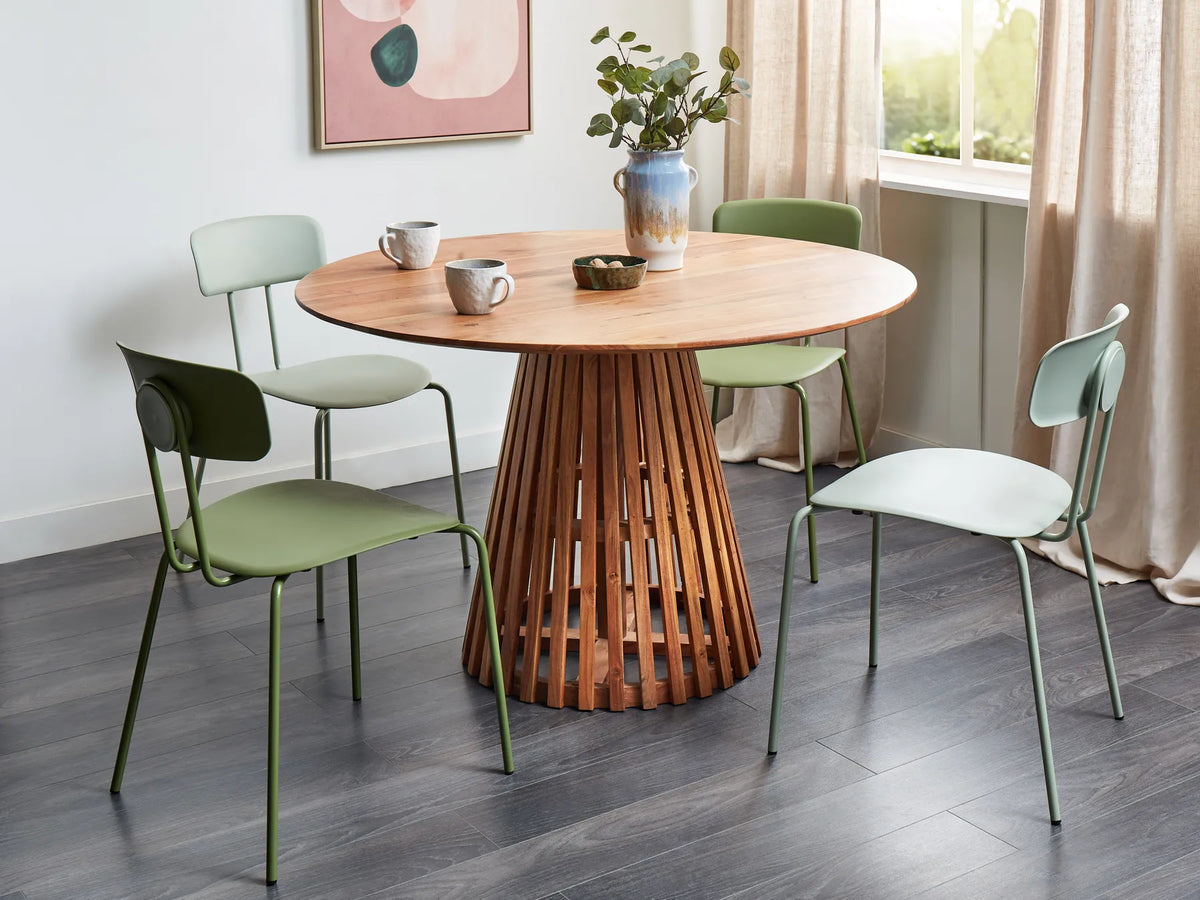 Dining Table MESILLA Brown 120 cm 120 cm Acacia Wood