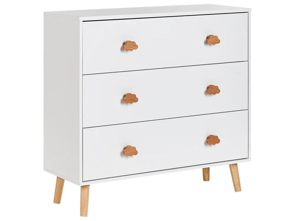 3 Drawer Chest CLOUDY White
