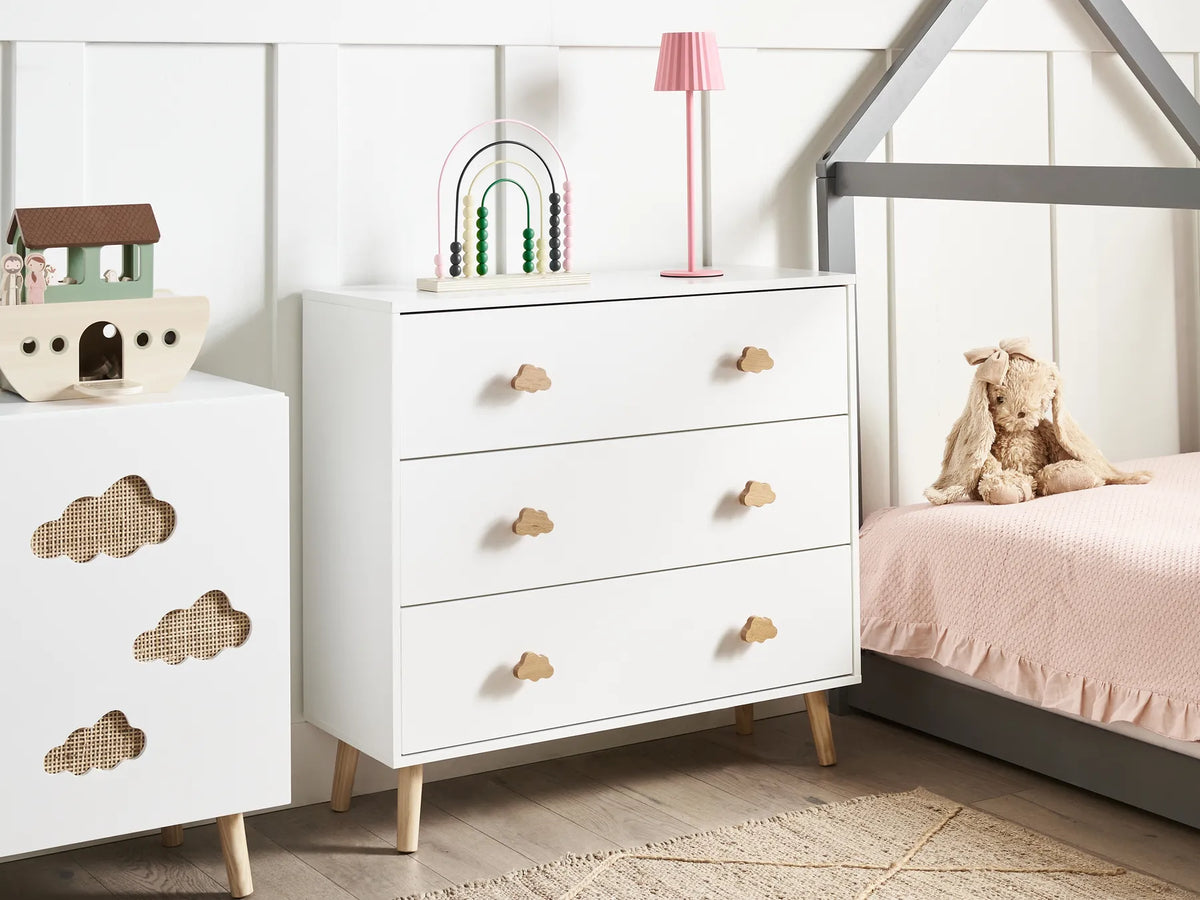 3 Drawer Chest CLOUDY White