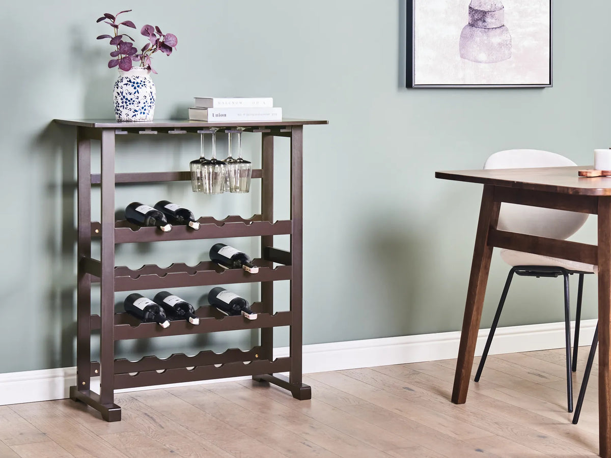 Wine Rack ROWLEY Dark Brown — In the room