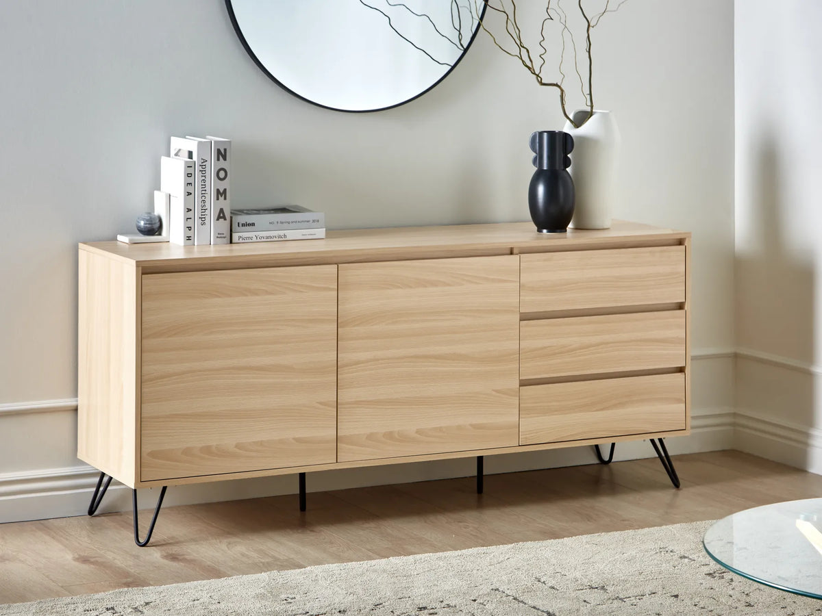 2 Door Sideboard CARDIGAN Light Brown — In the room